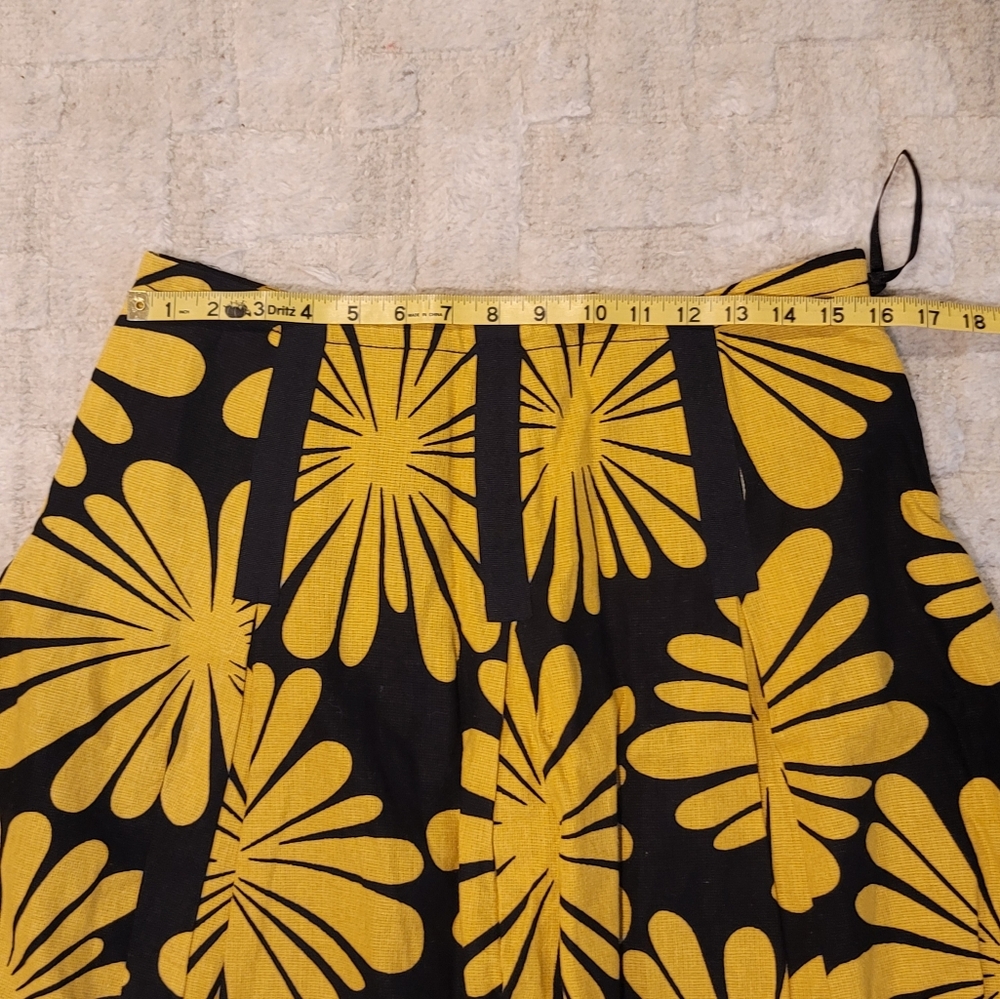 INC International Concepts Floral Linen Rayon Blend Bubble Skirt Size 6 - Picture 6 of 8